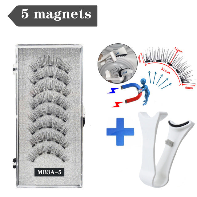 Série de faux cils magnétiques à recourbement naturel