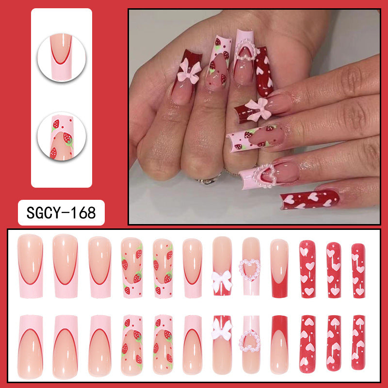 Style de pointe longue Porter des pointes chaudes Nail Art