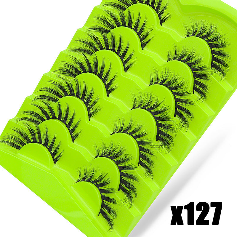 Large Capacity Pairs Of Green Fox Series False Lashes