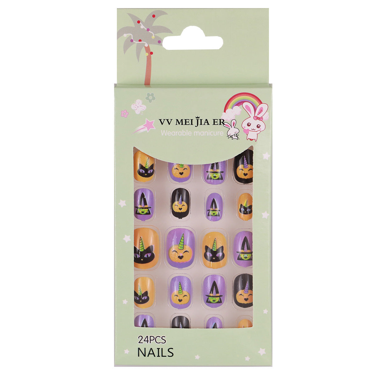 Patch d'usure d'Halloween Faux ongles finis Nail Art