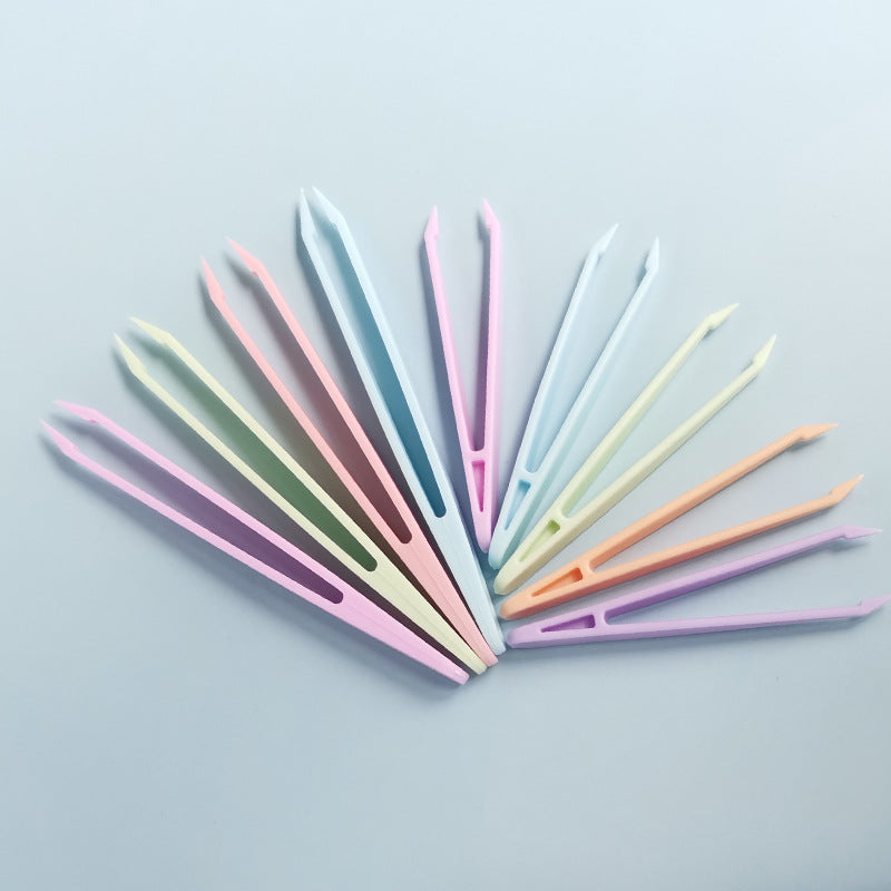 Macaron Color Tweezers Handmade Manicure Journal Makeup Accessories