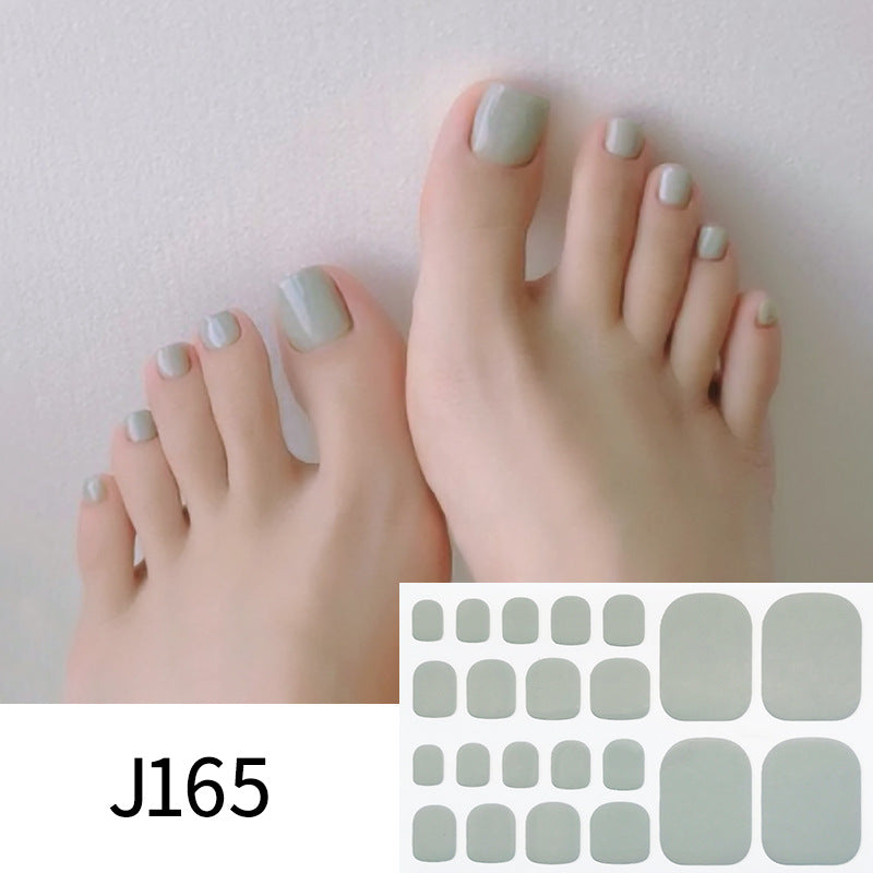 Foot Full Monochrome Toe Solid Color Nail Stickers