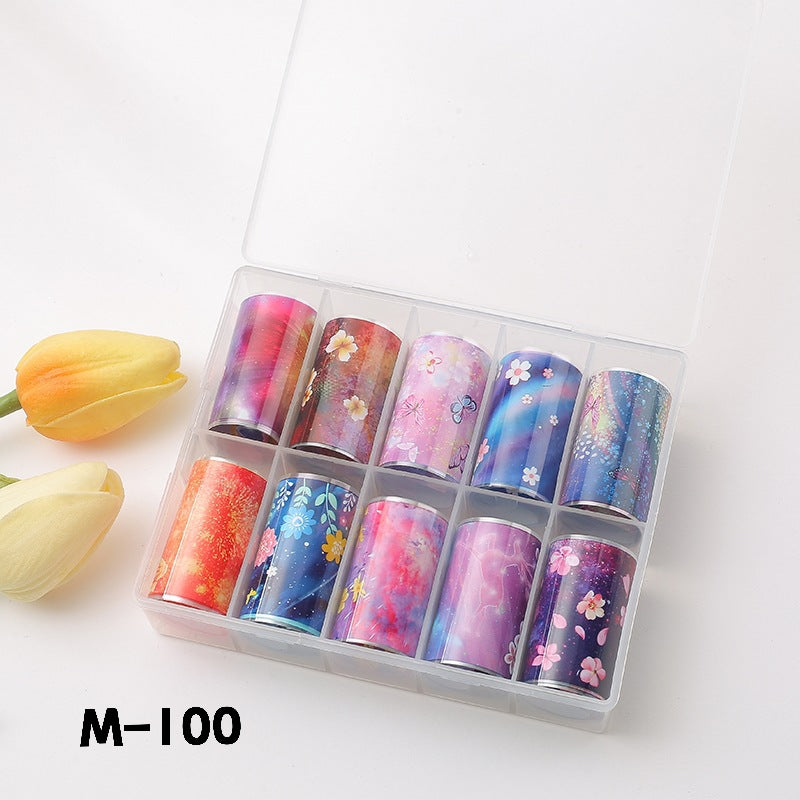 Suit Flower Marble Blooming Snake Pattern Nail Stickers