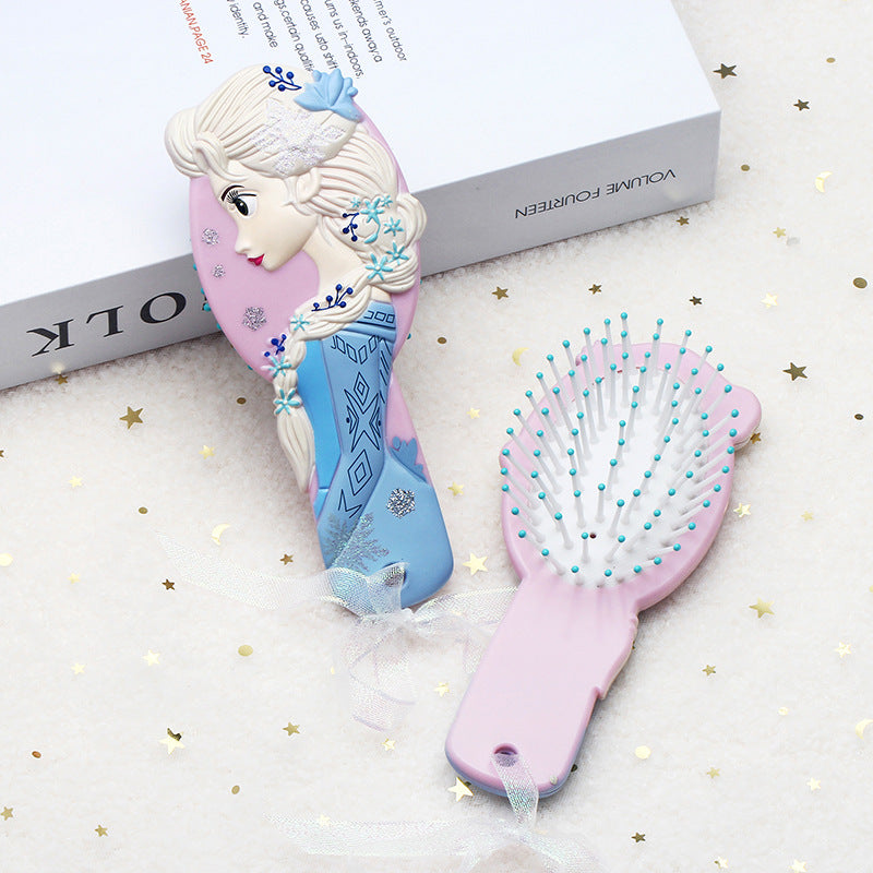 Mini brosses et peignes à cheveux en plastique rose pour la maison