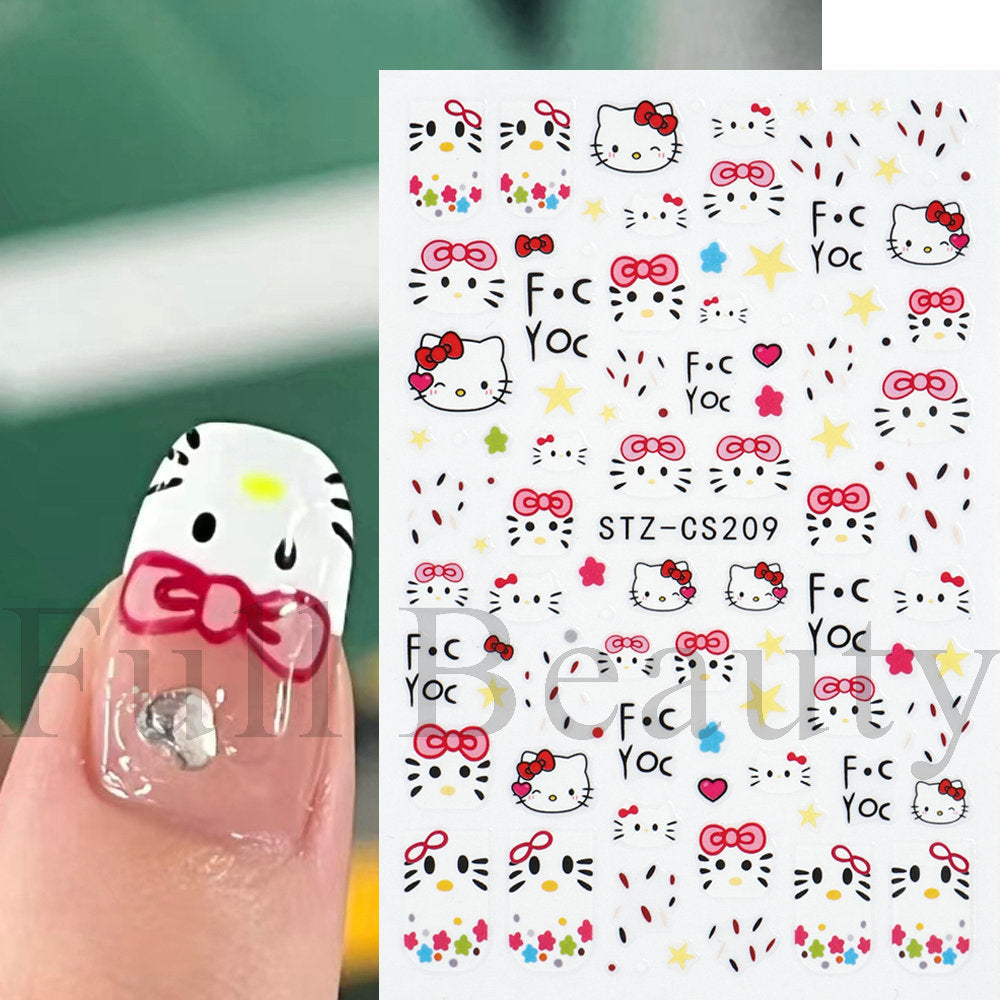 Funny Iti Monster Cartoon Cute Adhesive Nail Stickers