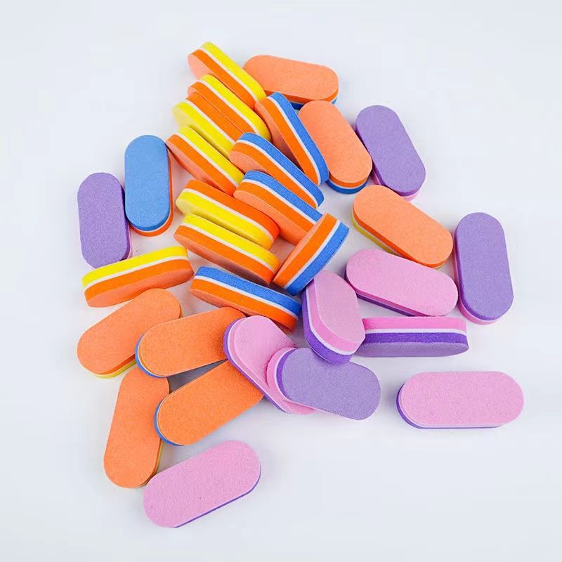 Rainbow High Elasticity Sponge Rub Tofu Small Square Nail Tool Set