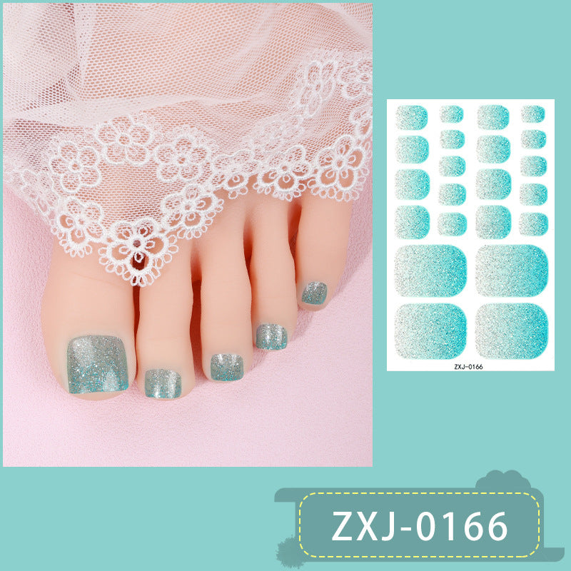 Onion Flash Toe Gradient Cat Foot Nail Stickers