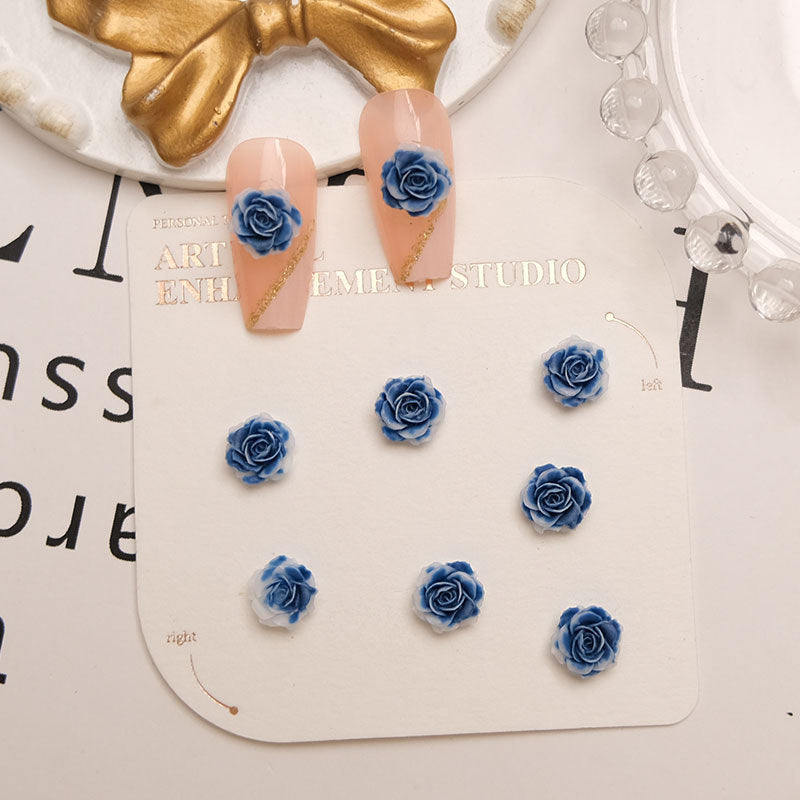 Three-dimensional Rose Ornament Live Broadcast Luminous Nail Care Nail Art