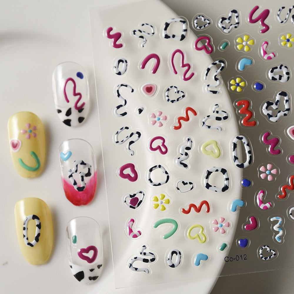 Cute Cat Claw Relief Adhesive Jelly Nail Stickers