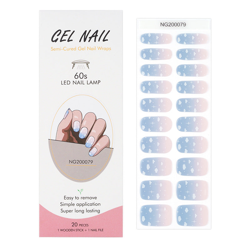 Gel Finger Therapy Light Uv Half Nail Stickers