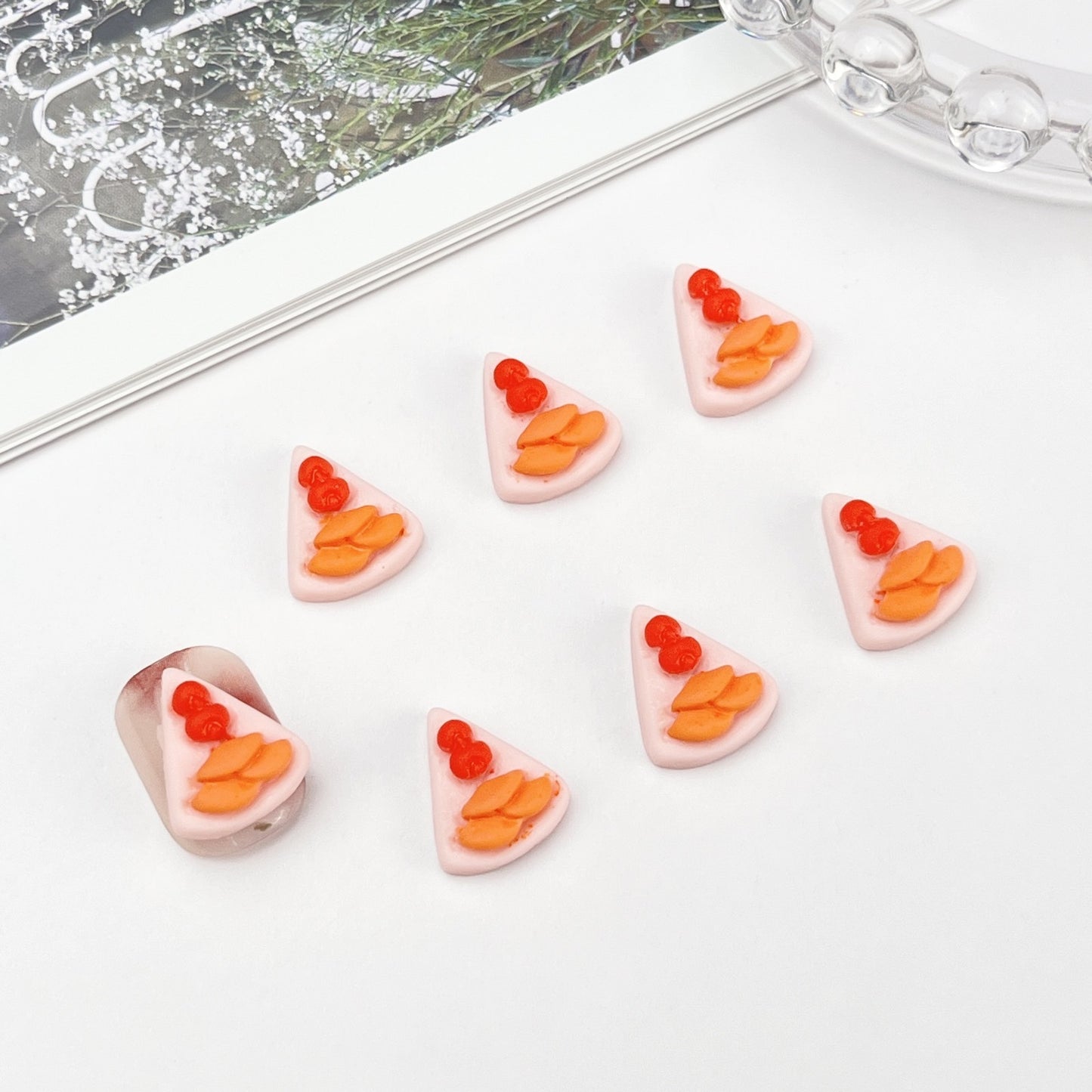 Candy Toy Cake Ornament Cute Three-dimensional Fruit Pizza Nail Care Nail Art