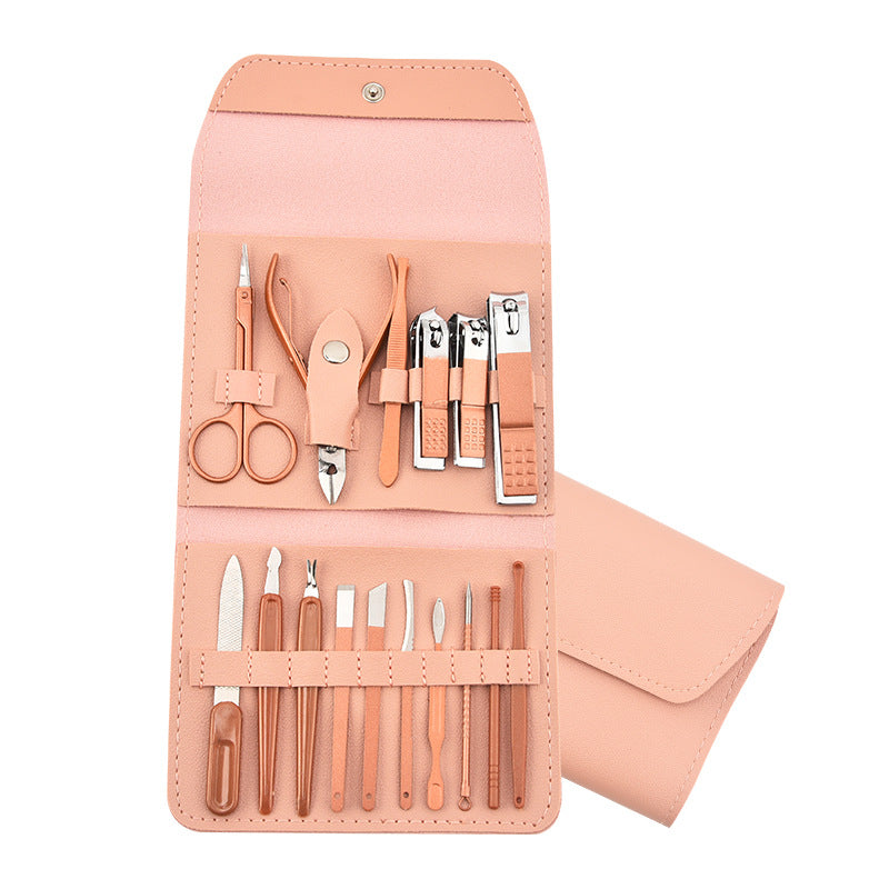 Trousse de manucure pliable pour ciseaux, coupe-ongles, ensemble d'outils pour ongles