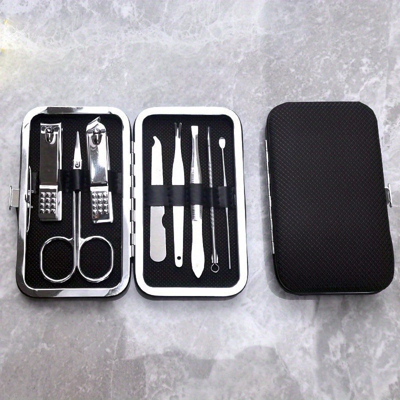 Stainless Steel Clippers Suit Green Manicure Nail Tool Set