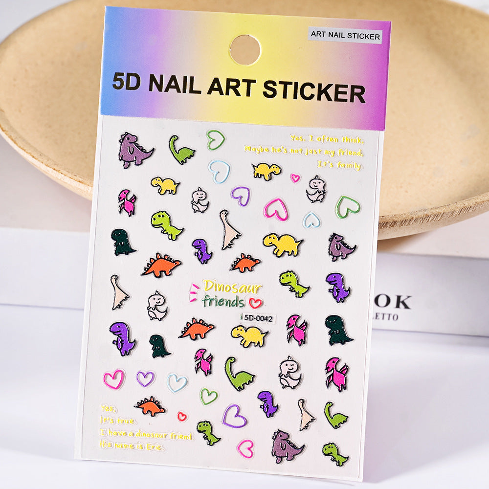 Paper Card Packaging Simple Cute Three-dimensional Nail Stickers