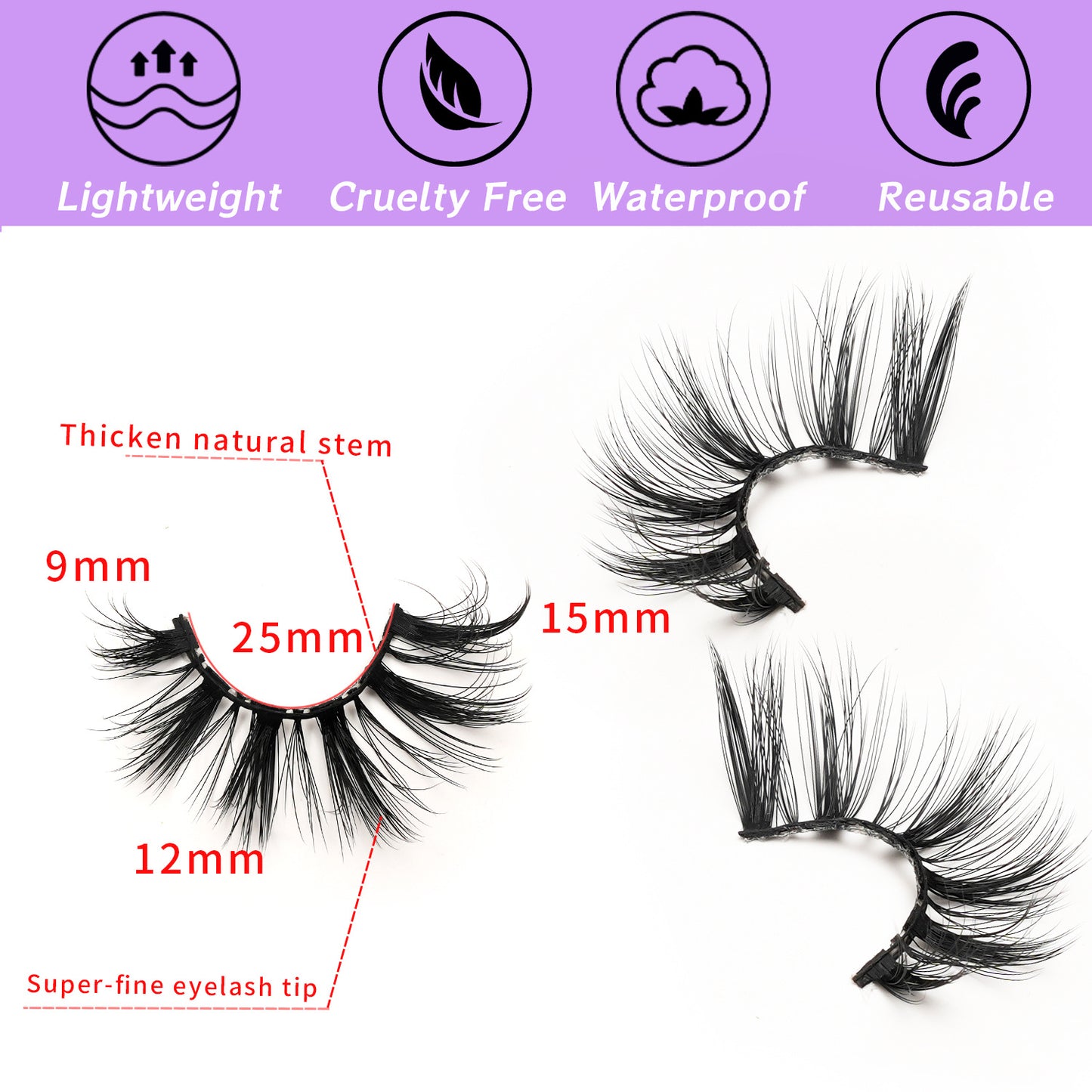 Fox Oblique Eyelashes Fluffy Thick Curl False Lashes