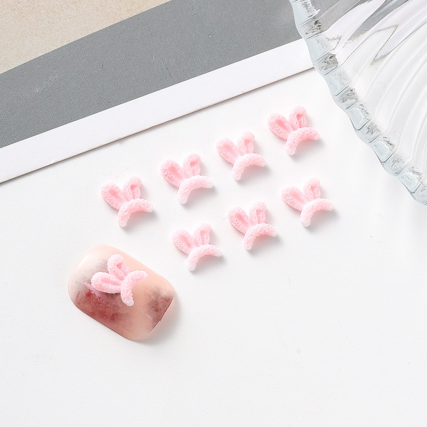 Ornement d'oreilles mignon givré Scottish Fold Nail Care Nail Art