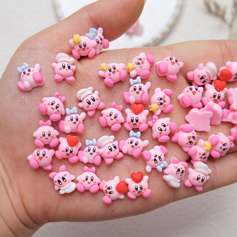 Cartoon Wear Armor Resin Kirby Ornament Nail Care Nail Art