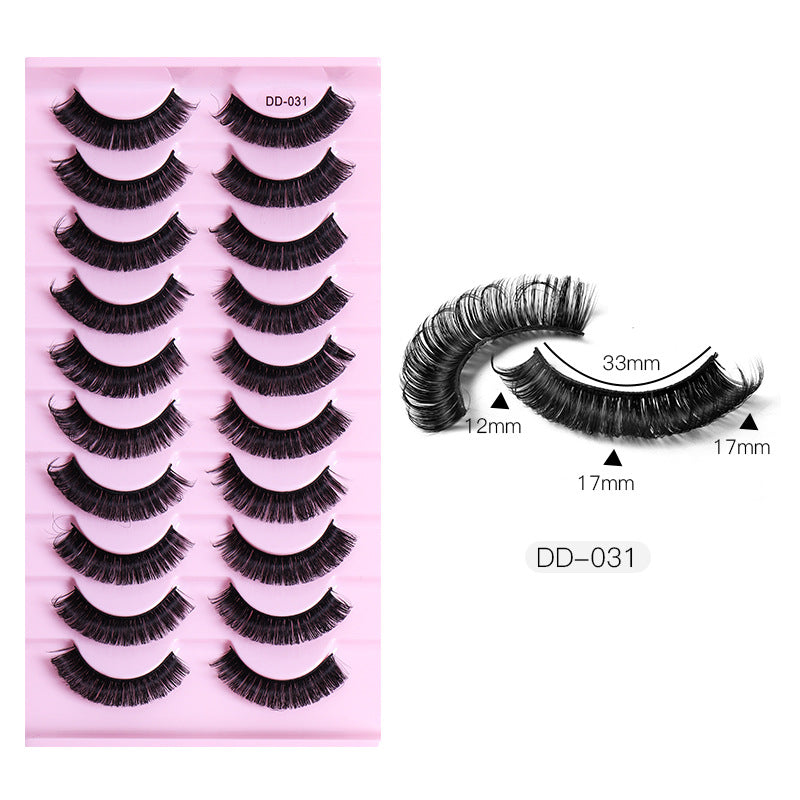 Large Volume Eyelashes Pair Three-dimensional Cross Artificial Mink False Lashes