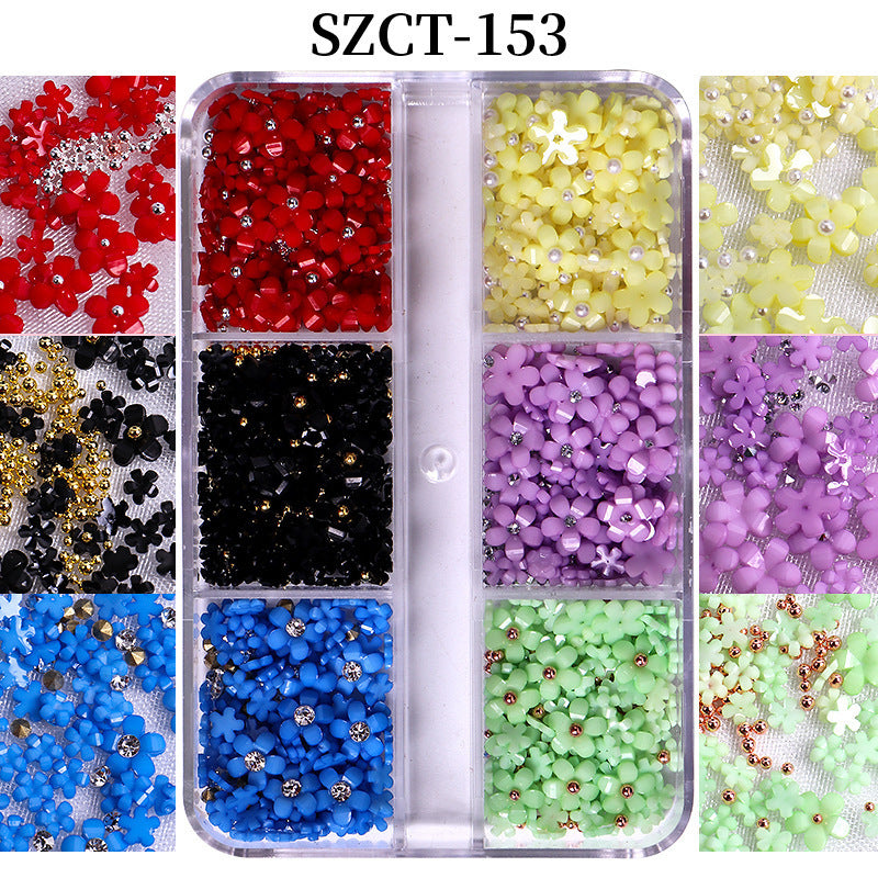 Ornament Cute Three-dimensional Small Flower Mixed Resin Nail Care Nail Art