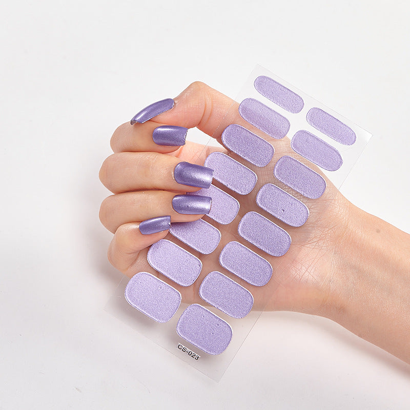 Full Solid Color Small Simple Film Nail Stickers