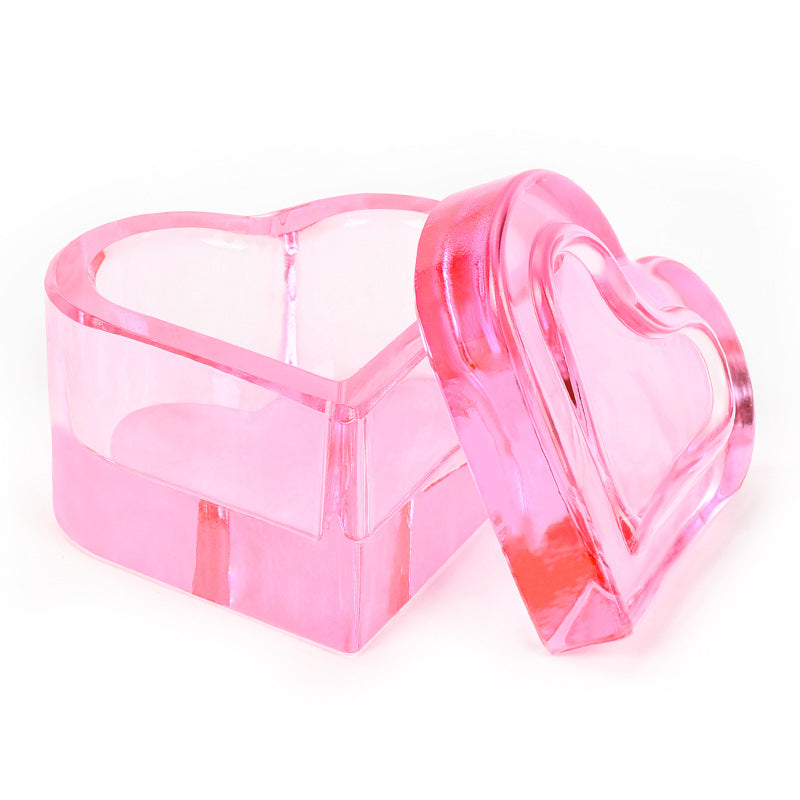 Quality With Lid Heart-shaped Crystal Glasses Painting Brush Nail Tool Set