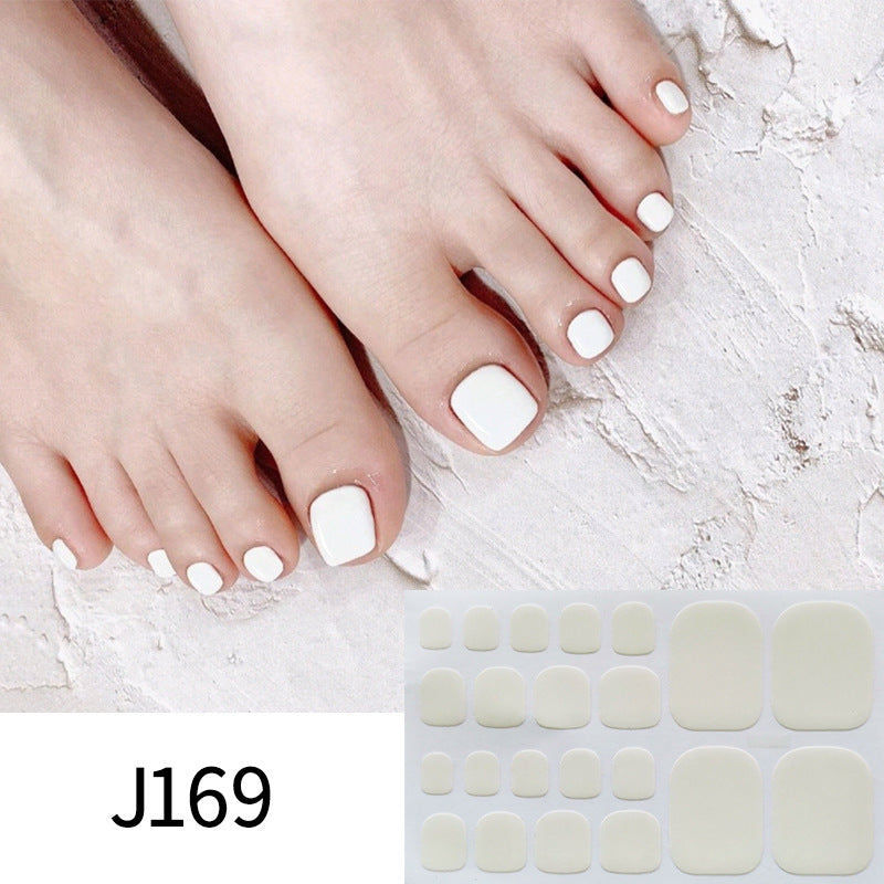 Foot Full Monochrome Toe Solid Color Nail Stickers