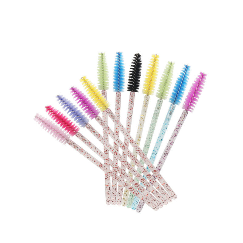 Brosse à mascara en nylon à tige en cristal Accessoires de maquillage solides