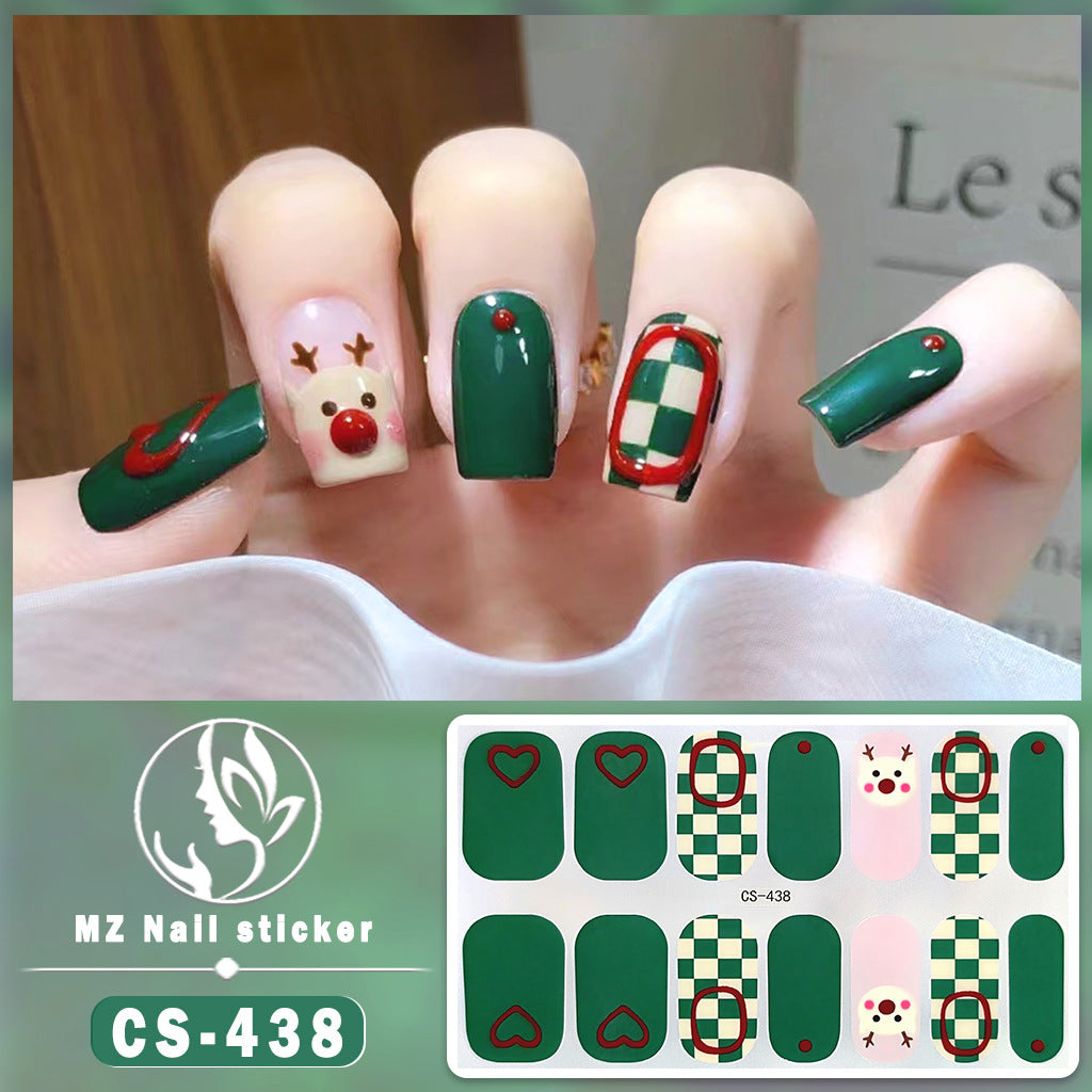 Beauty Full Cute Tree Santa Claus Nail Stickers