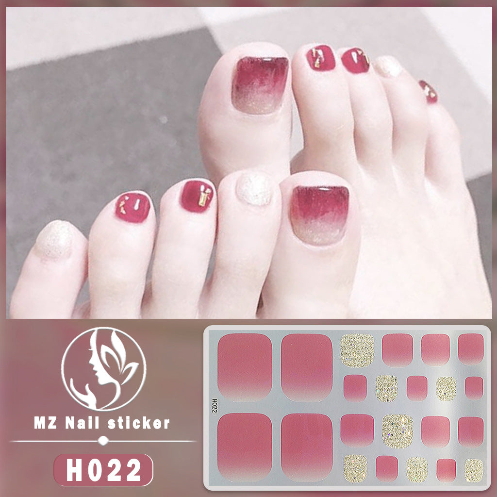 Feet Paper Imitation Diamond Waterproof Durable Nail Stickers