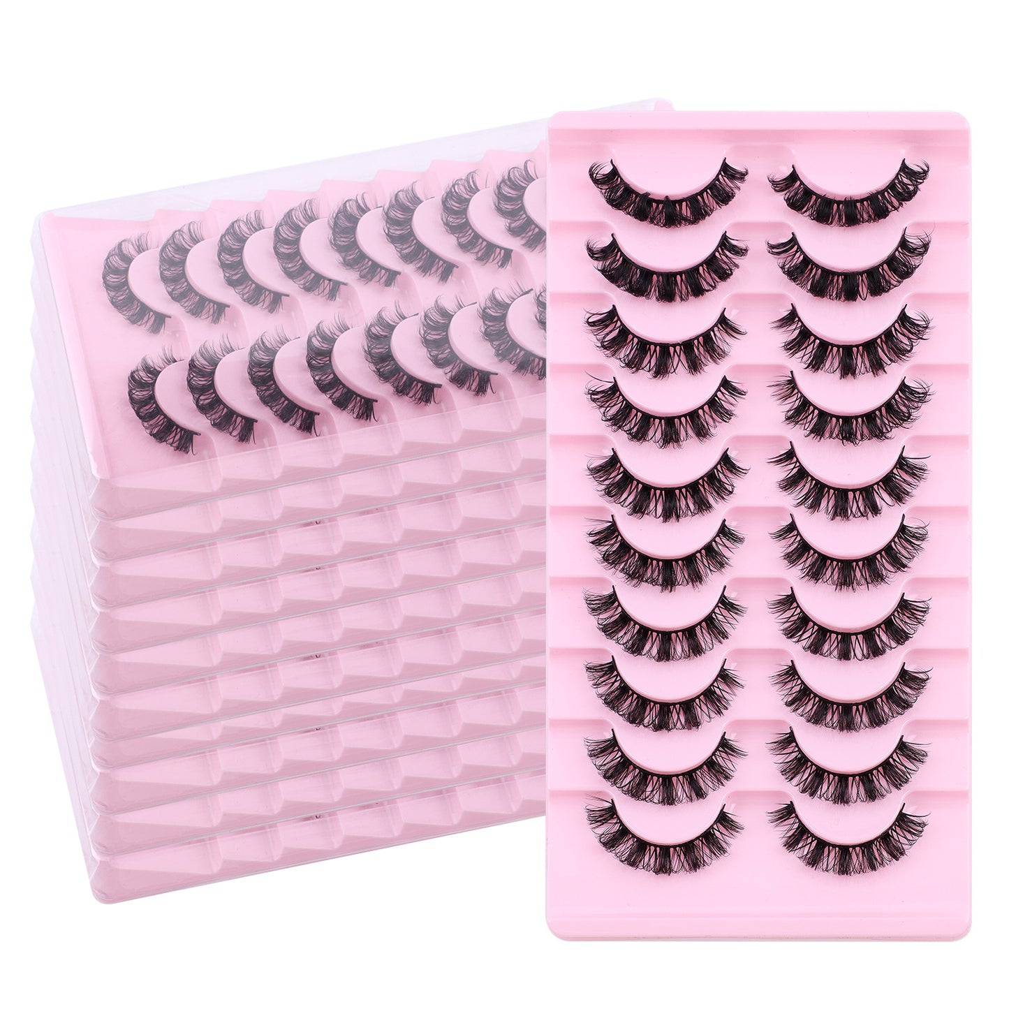 Russian Eyelashes Thick Curl Soft Curved False Lashes