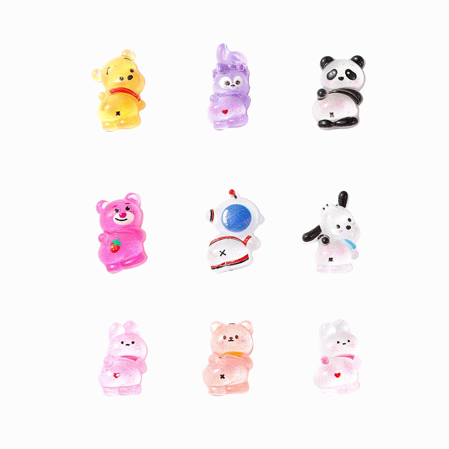 Cartoon Ornament Luminous Strawberry Bear Pooh Nail Care Nail Art