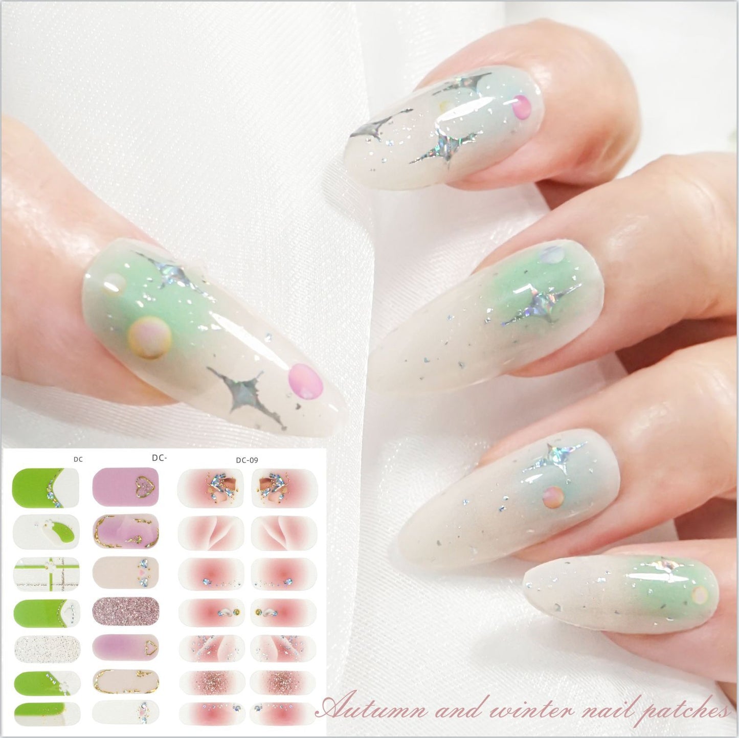 Cute Strawberry Rabbit Gel Waterproof Durable Nail Stickers