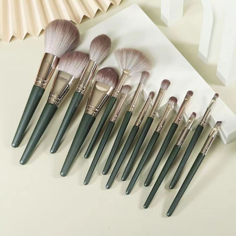 Green Cloud Brush Powder Suit Full Of Makeup Brushes Accessories