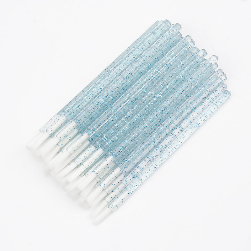 Disposable Crystal Transparent Rod Nylon Wool Makeup Brushes Accessories