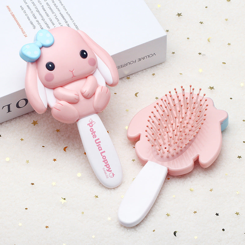 Mini brosses et peignes à cheveux en plastique rose pour la maison