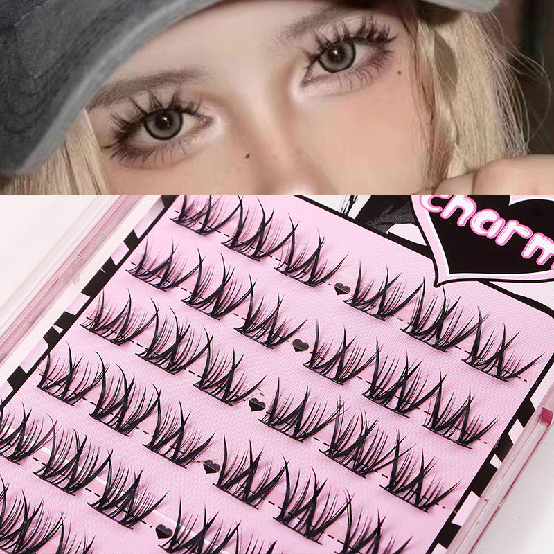 Eyelashes Lazy Segment Little Demon Cartoon Eyes Twisted False Lashes