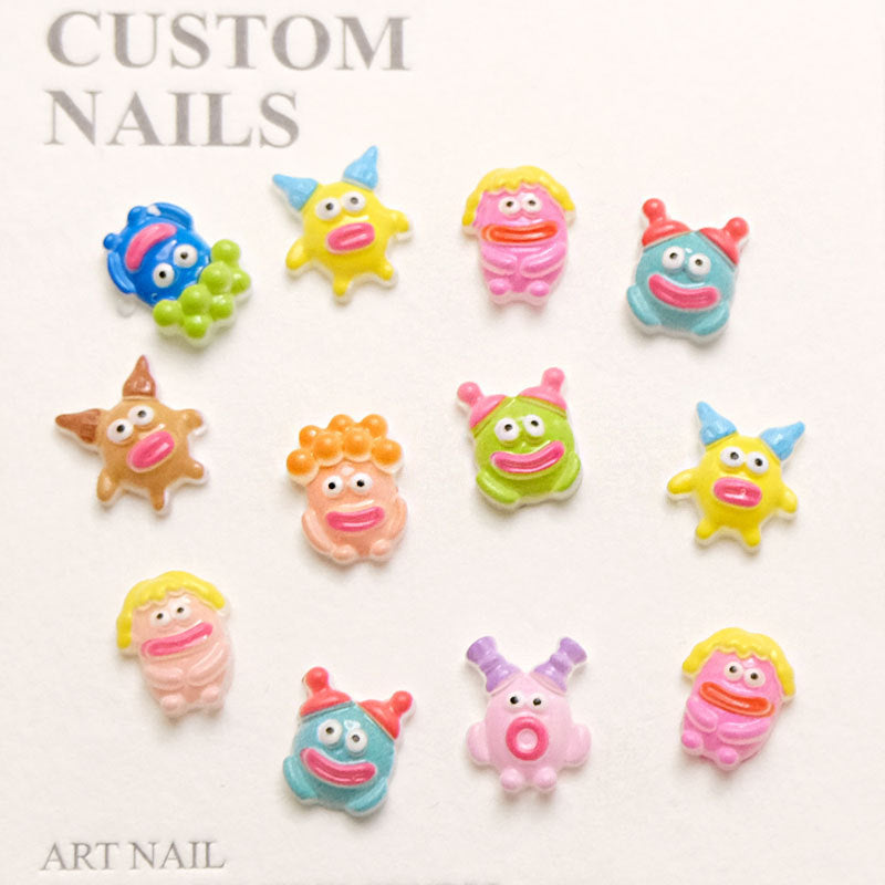 Cartoon Perm Sausage Mouth Clips Ornament Nail Care Nail Art