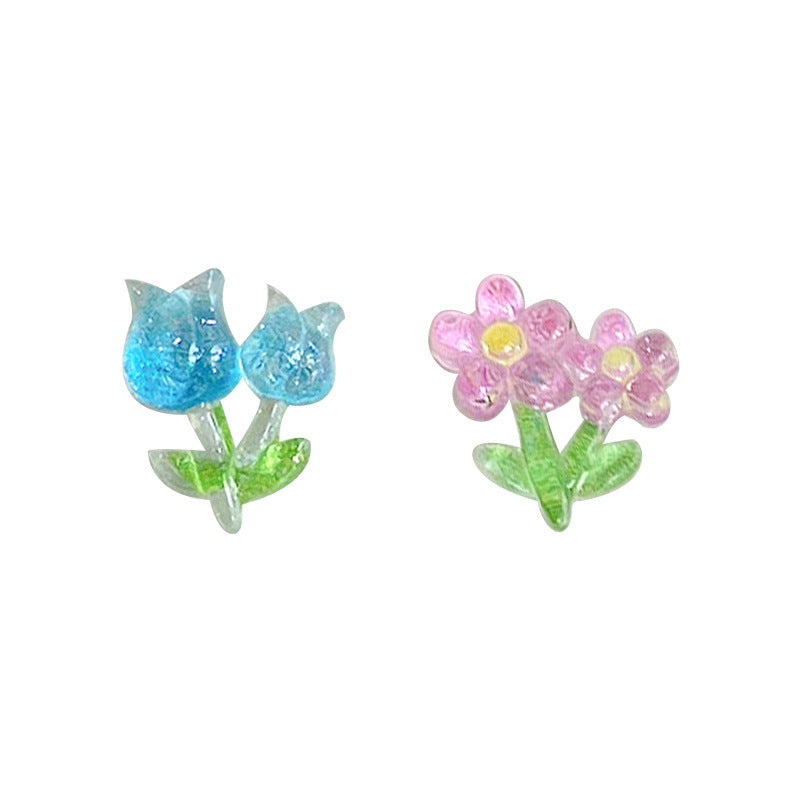 Three-dimensional Resin Fresh Flower Fingernail Decoration Nail Care Nail Art