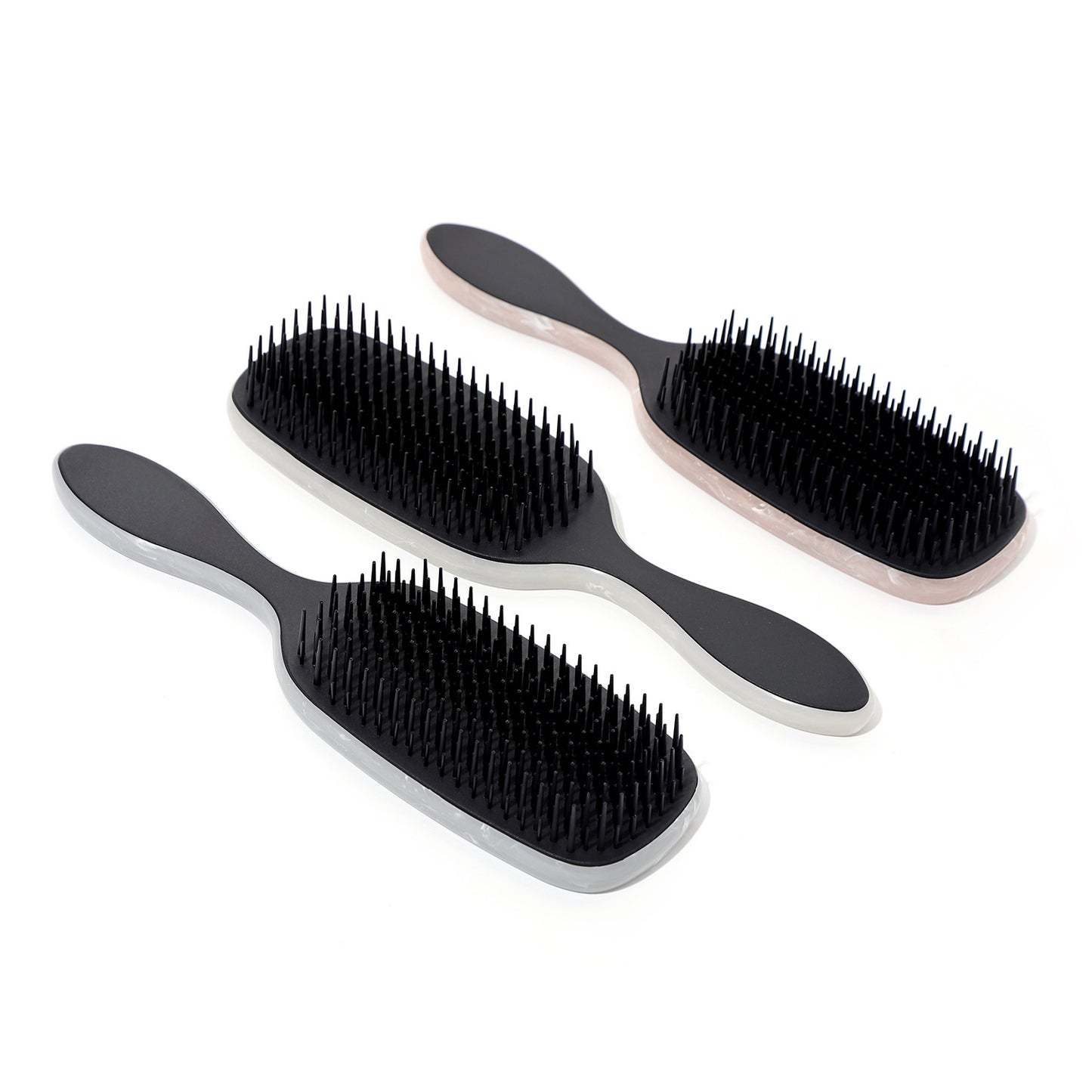 Massage Marbling Handle Hairdressing Scalp Smooth Hair Brushes & Combs