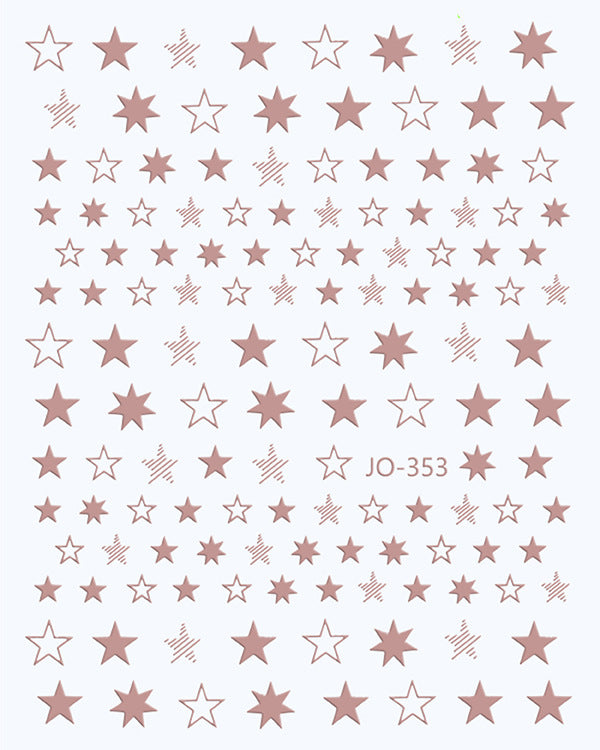 Flash Five-pointed Star For Wear Macaron Nail Stickers