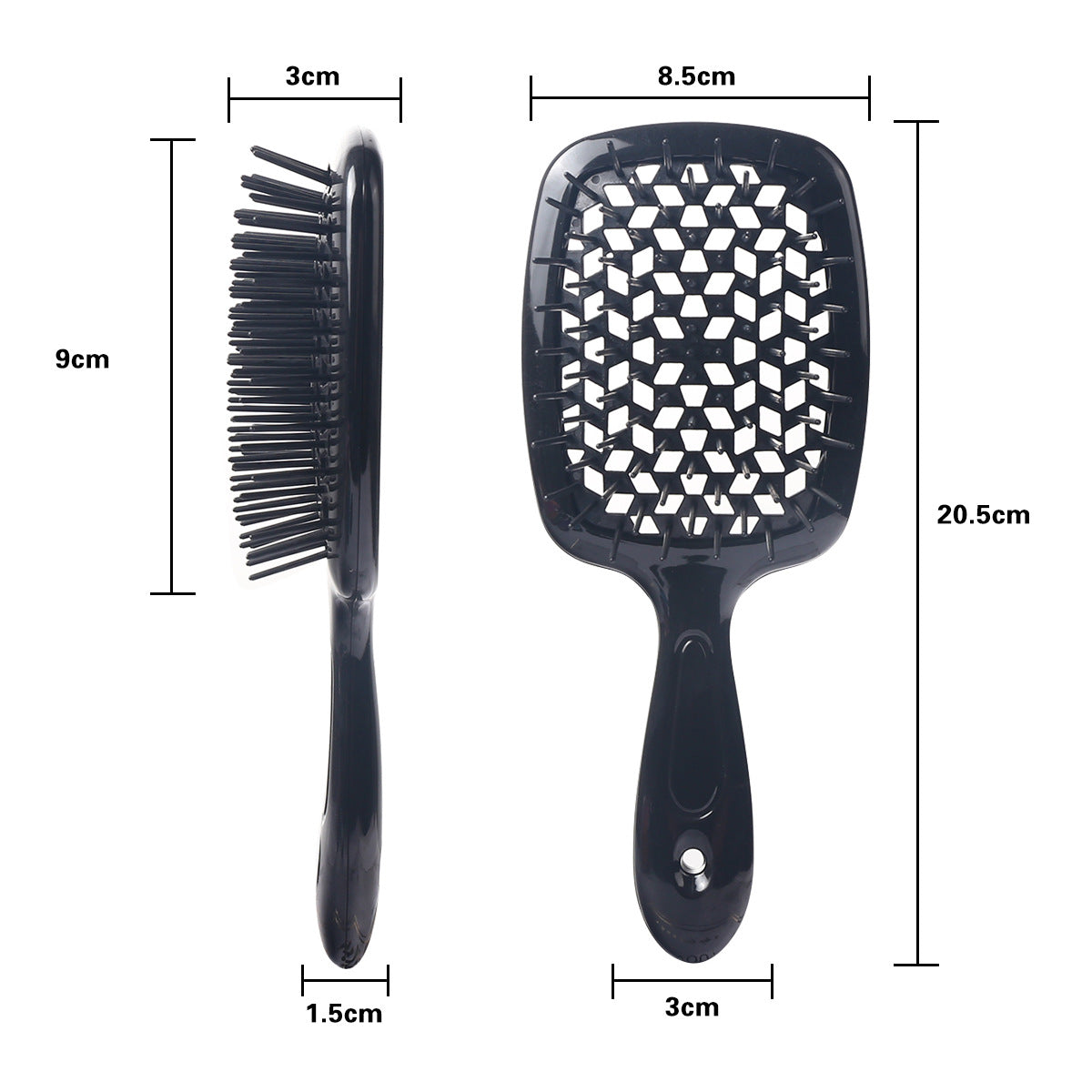 Brosses et peignes de massage pour cheveux secs et humides en nid d'abeille creux