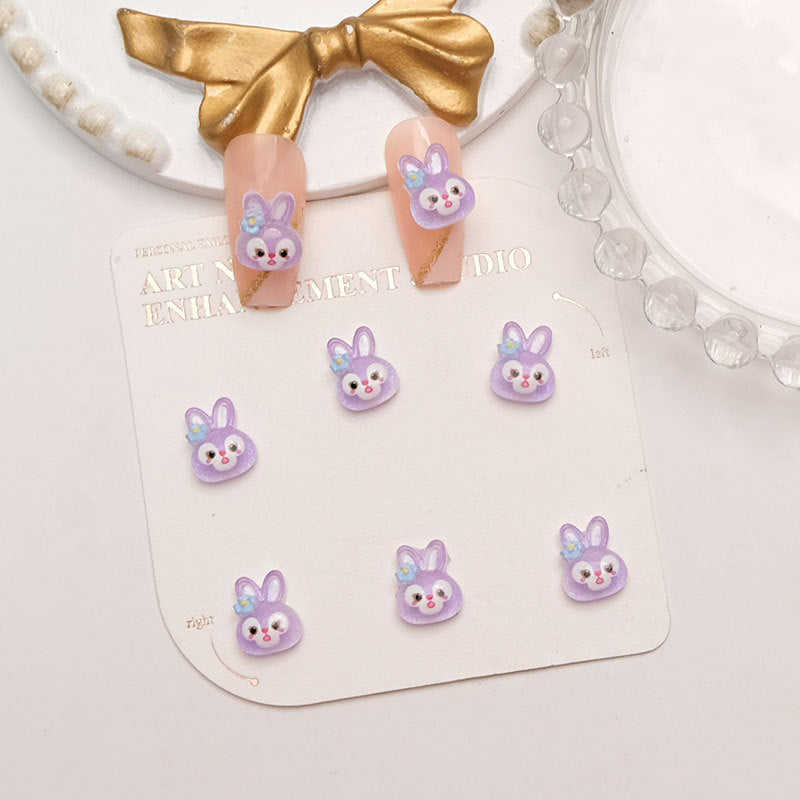 Série Dessin animé Ornement Mignon Porter Matériel Soins des ongles Nail Art