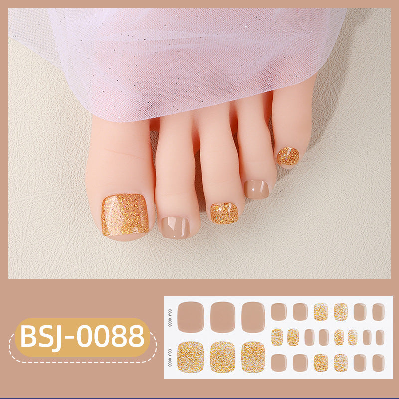 Foot Flash Pure Onion Jump Color Nail Stickers