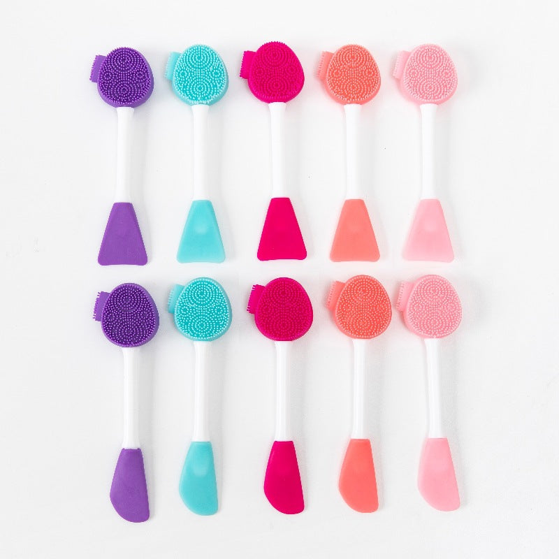 Single Dual-purpose Double-headed Silicone Facial Mask Makeup Brushes Accessories