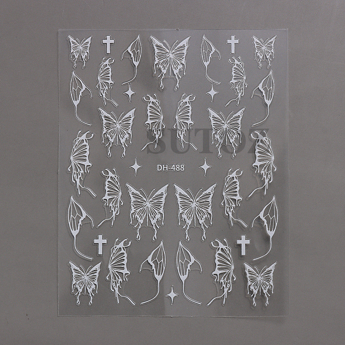 Hot Liquid Three-dimensional Hollow Butterfly Back Nail Stickers