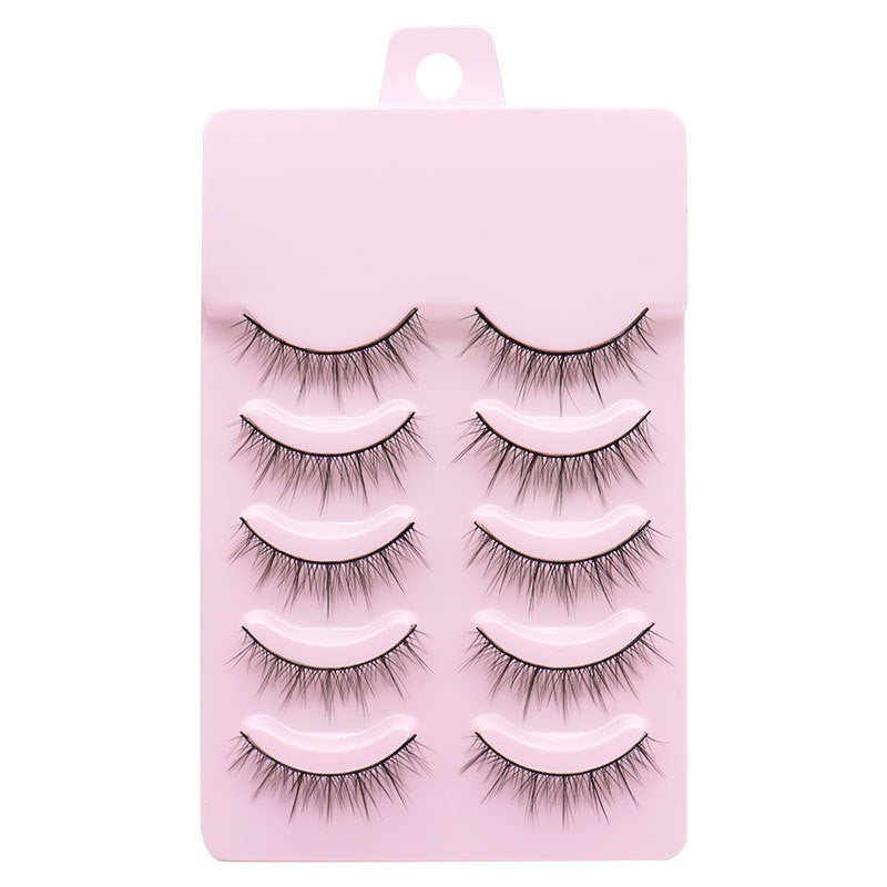 Eyelashes Nude Daily Type Fairy Thick Cross Hard Stem False Lashes