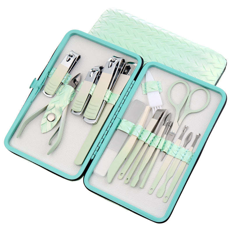 Ensemble complet d'outils de manucure professionnels pour ongles avec coupe-ongles en or rose