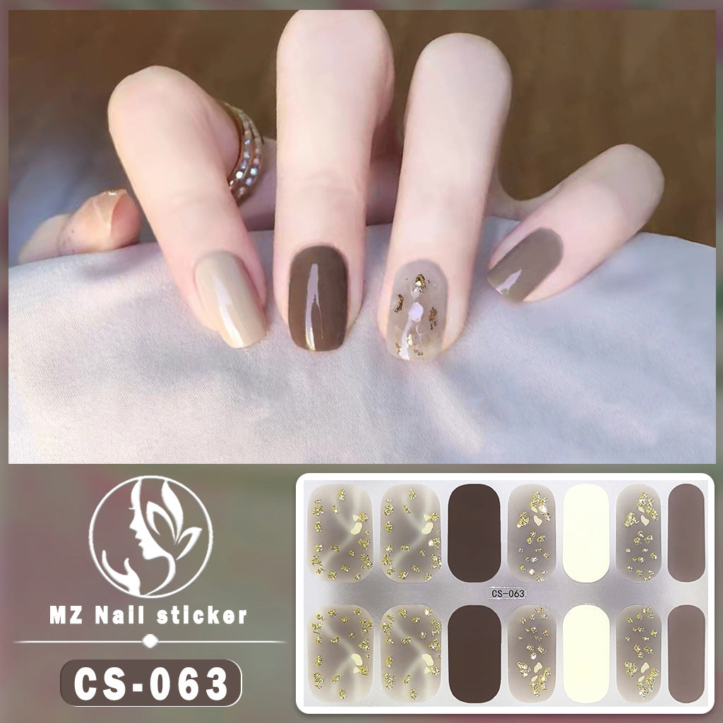 Applique Full Paste Blooming Contrast Color Nail Stickers