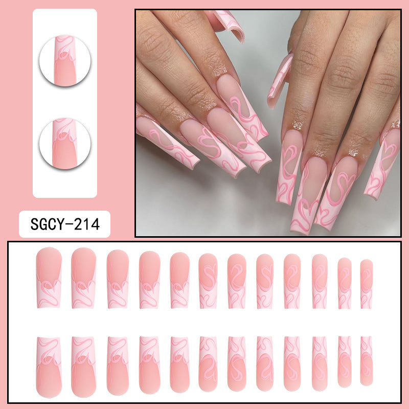 Style de pointe longue Porter des pointes chaudes Nail Art