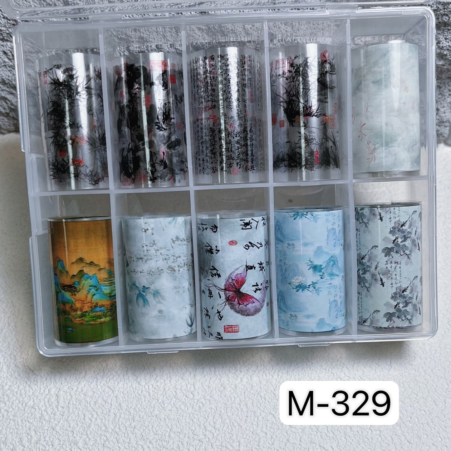 Dyed Fresh Transfer Paper Butterfly Flower Nail Stickers